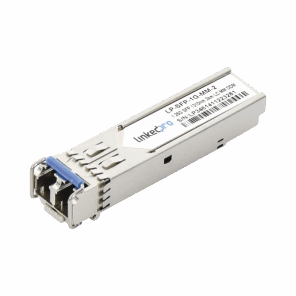 Transceptor Óptico SFP (Mini-Gbic) / Multimodo 1310 nm / 1.25 Gbps / 1000BASE-SX / Conectores LC/UPC Dúplex / DDM / Hasta 2 km