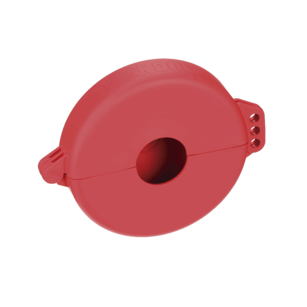 Dispositivo de Bloqueo LOTO para Válvulas de Compuerta, Para Diámetros de 3 a 6.5", Color Rojo