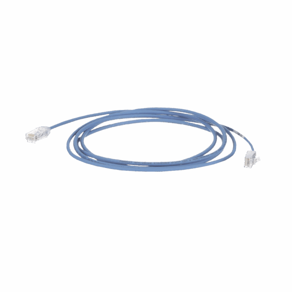 Cable de Parcheo TX6, UTP Cat6, Diámetro Reducido (28AWG), Color Azul, 26ft