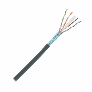 Bobina de Cable Planta Externa con Gel, de 4 pares, Cat6A, Blindado F/UTP, Color Negro, 305m