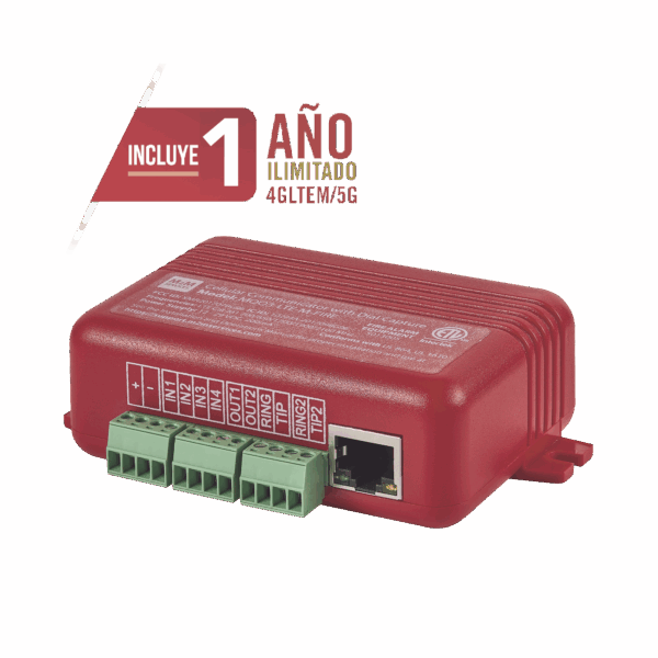 COMUNICADOR DUAL Universal para PANELES DE INCENDIO 4GLTEM - 1 Año de Servicio - Eventos a CMS