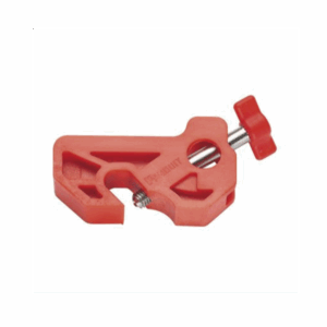 Bloqueador de Interruptor Termomagnético LOTO, tipo Riel DIN o Mini Interruptor. Color  rojo
