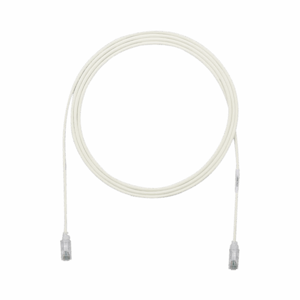 Cable de Parcheo TX6, UTP Cat6, Diámetro Reducido (28AWG), Color Gris, 7ft