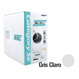 Bobina de Cable UTP 305 m. de Cobre, NetKey, Gris Claro, Categoría 5e (24 AWG), PVC (CM), de 4 pares