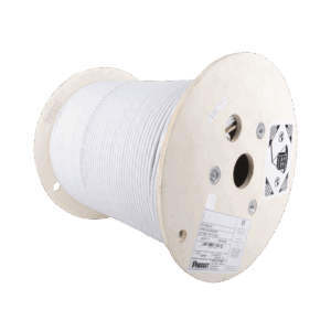 Bobina de Cable Blindado F/UTP de 4 Pares, Cat6A, Soporte de Aplicaciones 10GBase-T, LSZH (Libre de Gases Tóxicos), Color Blanco, 305m