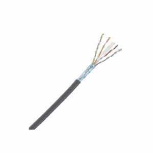 Bobina de Cable Blindado F/UTP de 4 Pares, Cat6A, Soporte de Aplicaciones 10GBase-T, LSZH (Libre de Gases Tóxicos), Color Negro, Para Interior, 305m