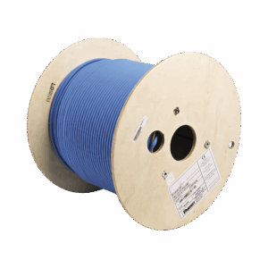 Bobina de Cable Blindado F/UTP de 4 Pares, Cat6A, Soporte de Aplicaciones 10GBase-T, LSZH (Libre de Gases Tóxicos), Color Azul, 305m