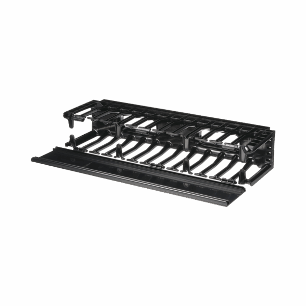 Organizador de Cables Horizontal NetManager de Alta Densidad, Sencillo (Solo Frontal), Para Rack de 19in, 2UR