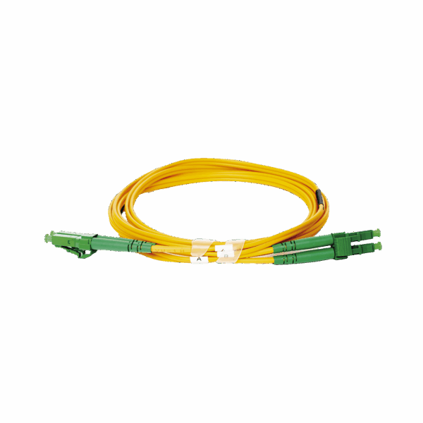 Jumper de Fibra Óptica Monomodo 9/125 LC/APC-LC/APC Duplex PVC, 2.0 mm, amarillo, 2 metros