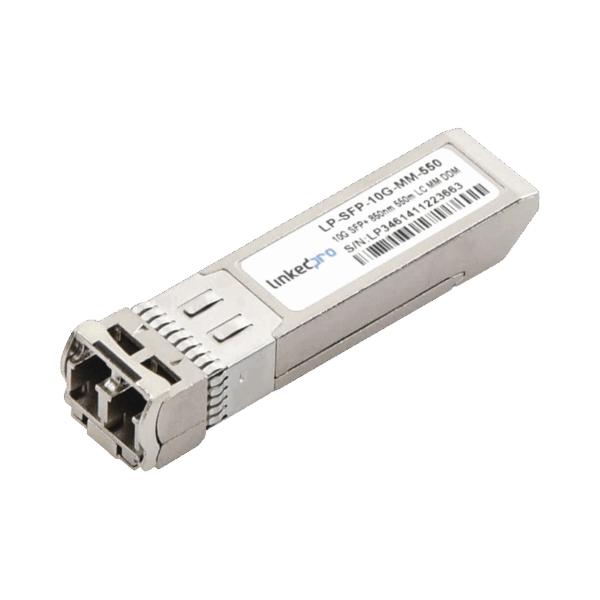 Transceptor Óptico SFP+ (Mini-Gbic) / Multimodo 850 nm / 10 Gbps / 10GBASE-SR / Conectores LC/UPC Dúplex / DDM / Hasta 550 m