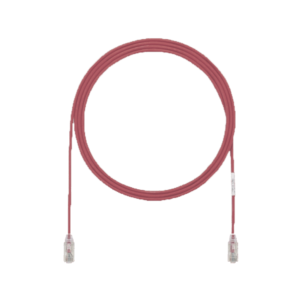 Cable de Parcheo UTP Cat6A, CM/LSZH, Diámetro Reducido (28AWG), Color Rojo, 3ft