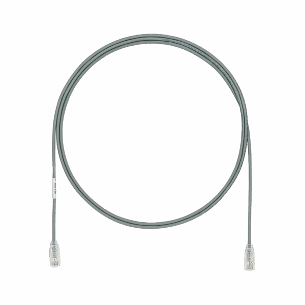 Cable de Parcheo TX6, UTP Cat6, Diámetro Reducido (28AWG), Color Gris, 5ft