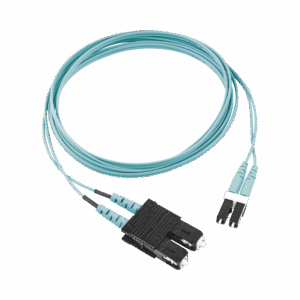 Jumper de Fibra Optica Multimodo 50/125 OM3, LC-SC Duplex, O...