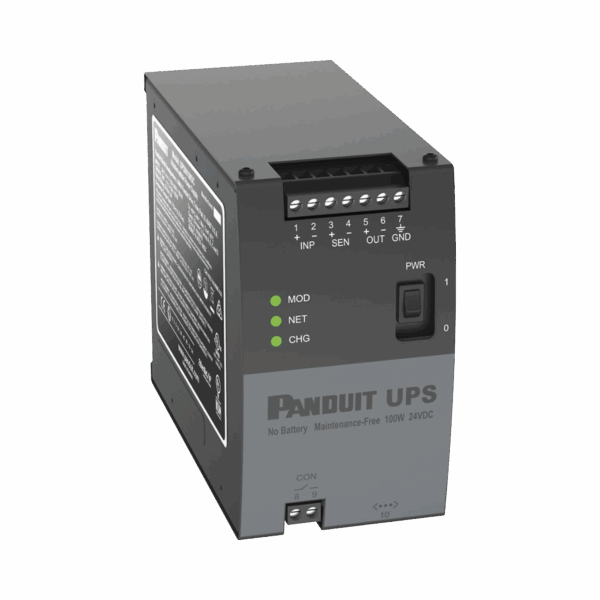 UPS Industrial de 100 Watts, 24 Vcd de Entrada, Instalación en Riel DIN Estándar de 35mm, Temperatura de operación de -40 a 60 ºC