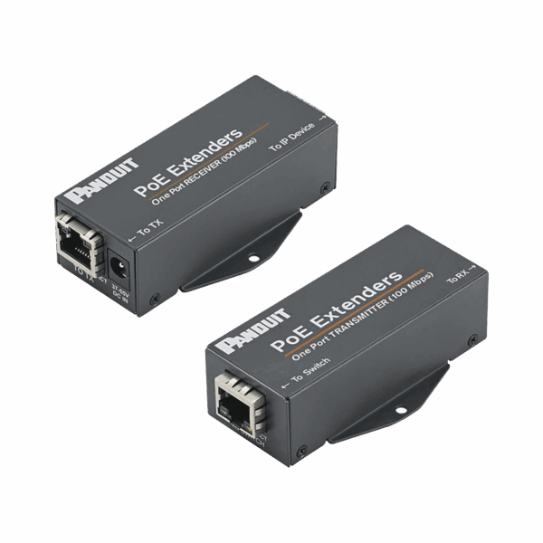Kit de Extensor PoE/PoE+, Hasta 610 Metros (2000 ft) con Cable Cat5e o Cat6, 10/100Mbps, Incluye Transmisor, Receptor y Fuente de Alimentación