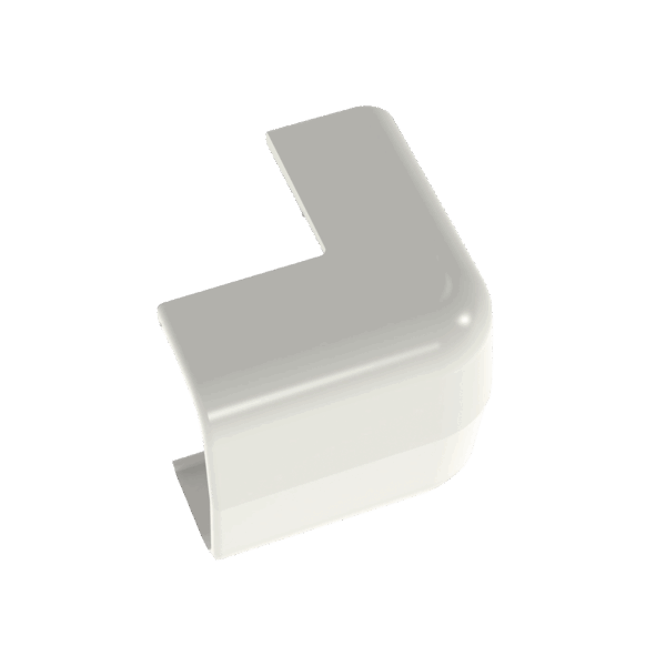 Esquinero exterior, para uso con canaleta LD5, material ABS, Color Blanco Mate