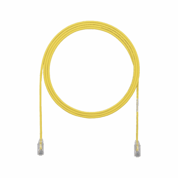Cable de Parcheo UTP Cat6A, CM/LSZH, Diámetro Reducido (28AWG), Color Amarillo, 17ft
