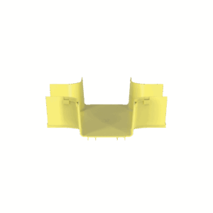 Accesorio de 4 Vías Horizontal, Con Ángulos a 90º, Para Canaletas FiberRunner™ 6X4, Color Amarillo