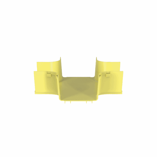 Accesorio de 4 Vías Horizontal, Con Ángulos a 90º, Para Canaletas FiberRunner™ 6X4, Color Amarillo