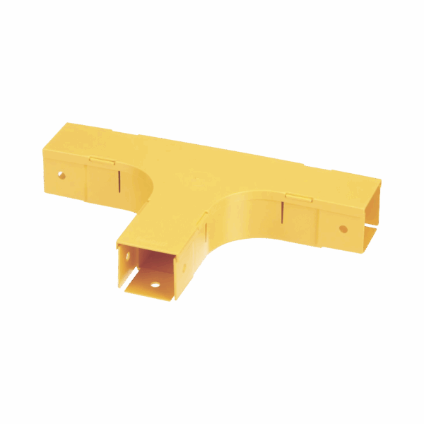 Accesorio en T Horizontal, Con Ángulos a 90º, Para Canaletas FiberRunner™ 2X2, Color Amarillo