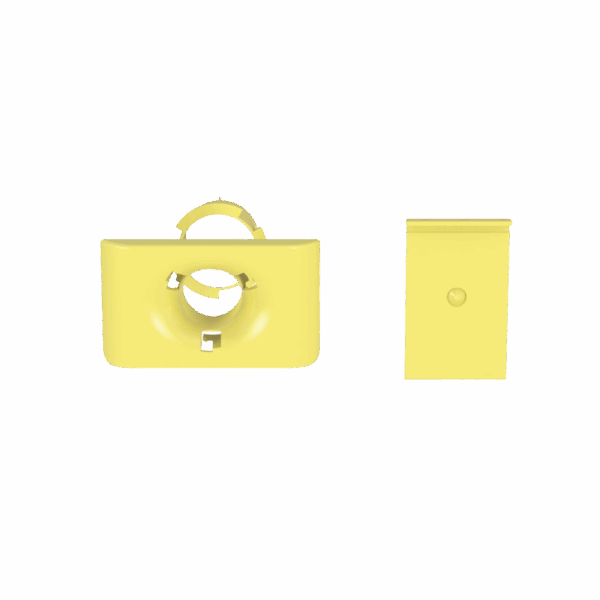 Accesorio de Salida a Tubo De 1.5 in (38 mm), Para Canaletas FiberRunner 4X4, 6X4, o 12X4, Color Amarillo
