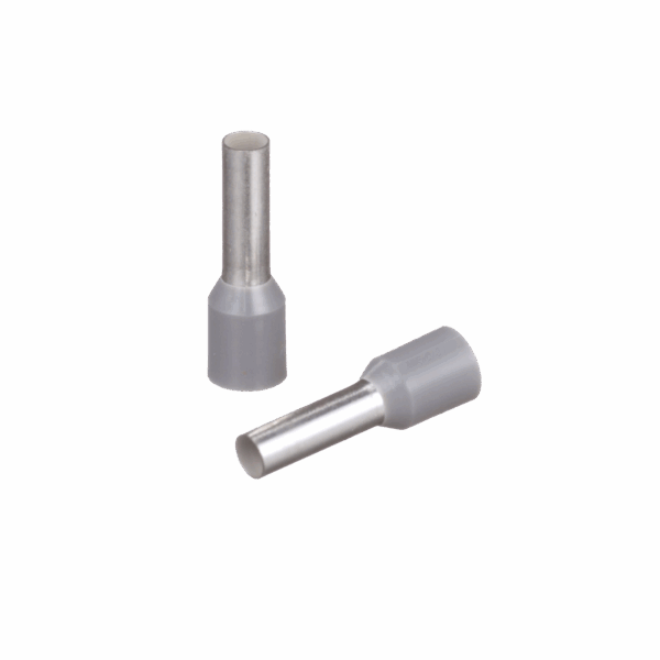 Ferrule Aislado PAN-TERM para Cable  12 AWG, Largo 17.5mm, DIN Color Gris. Paquete 500 Piezas