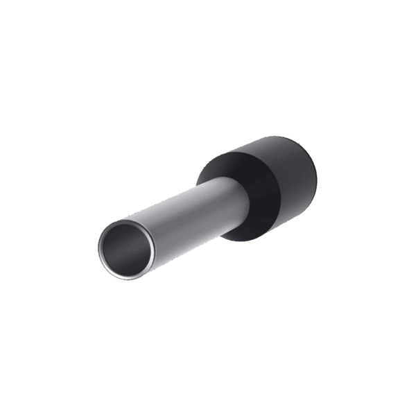 Ferrule Aislado Para Cables 16 AWG, PIN de 10 mm de Longitud, Mango Color Negro, Paquete de 500pz