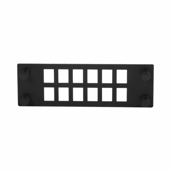 Placa Para 12 Adaptadores de Fibra Óptica, Uso con Gabinetes FPONE3 y FPONE4