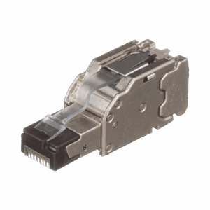 Plug RJ45 Blindado, Instalación Recta, Terminación en Campo Certificable, Compatible con Cat5e, Cat6 y Cat6A, Color Plata