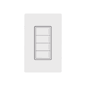 (RadioRa3) Botonera Sunnata Blanco 3 escenas y 2 botones subir/bajar para Radio RA3, programe escenas diferentes en cada botón.