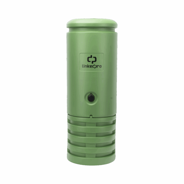 Pedestal para Cajas de Empalme de Fibra Óptica Cilíndrico Color Verde con Bracket Estandar (No incluye caja de empalme)