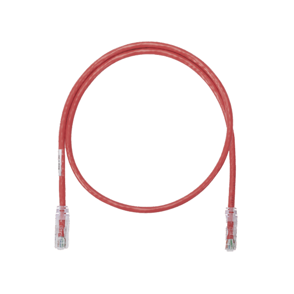 Cable de parcheo UTP Categoría 6, con plug modular en cada extremo - 1 ft (30.48 cm) - Rojo