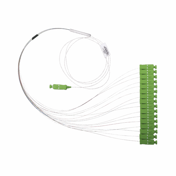 Divisor Óptico (Splitter) Tipo PLC, de 1x16, Con Conector de Entrada SC/APC y Conectores de Salida SC/APC