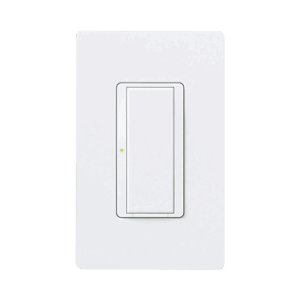 (RadioRA2) Switch on/off  RRD-8S-DV-WH de doble voltaje, un solo polo 120V/, 8A/, 1/10HP 3A en motores, apaga y enciende iluminación ó motor, NO requiere cable neutro.