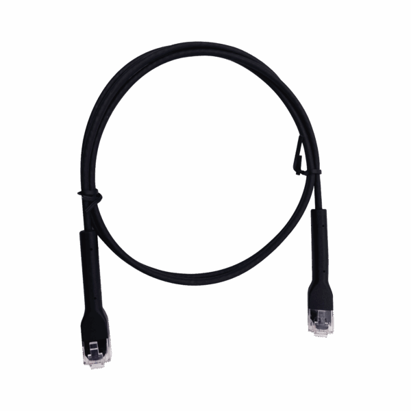 Mini Patch Cord Cat6 Ultra Slim 10 m Negro – Ahorra Espacio sin Organizadores, con Bota Flexible