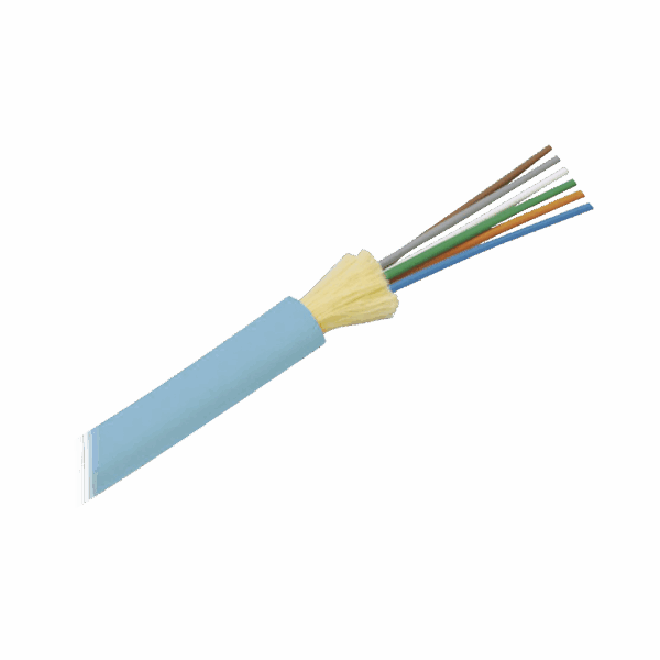 Cable de Fibra Óptica de 12 hilos, Multimodo OM4 50/125 Optimizada, Interior, Tight Buffer 900um, No Conductiva (Dieléctrica), OFNR (Riser), Precio Por Metro