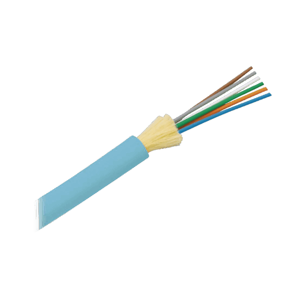 Cable de Fibra Óptica de 6 hilos, Multimodo OM4 50/125 Optimizada, Interior, Tight Buffer 900um, No Conductiva (Dieléctrica), OFNR (Riser), Precio Por Metro