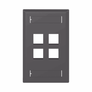 Placa de Pared Vertical, Salida Para 4 Puertos Keystone, Con...
