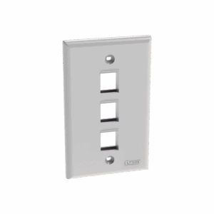 Placa de Pared Vertical, Salida Para 3 Puertos Keystone, Col...
