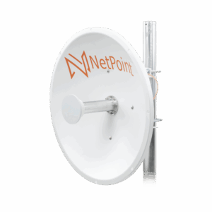 Antena Direccional de alto rendimiento / diámetro  de 60 cm / 4.9-6.4 GHz / Ganancia 30 dBi / SLANT de 45 ° y 90 ° / Ideal para 30 km / Conector N-Hembra / Montaje  y jumpers incluidos.