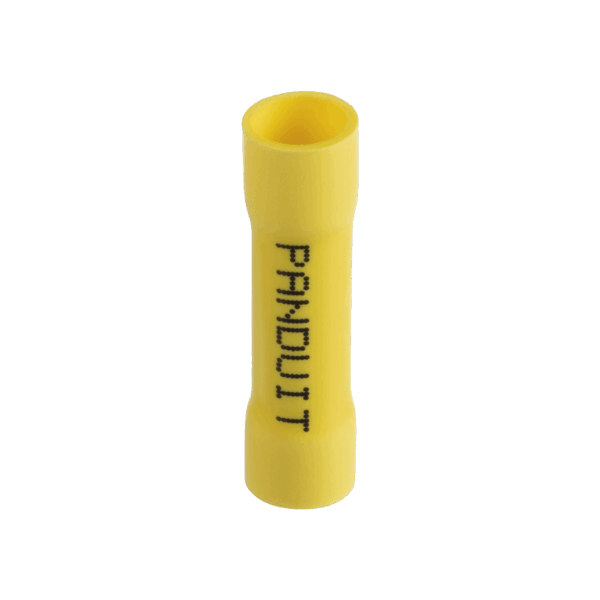 Conector de Empalme a Tope, Para Cables de 12 a 10 AWG, De Vinilo Aislado, Color Amarillo, Paquete de 25 Piezas