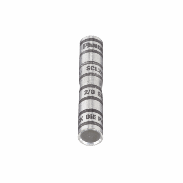Empalme de Compresión a tope  de Cobre tipo barril largo. Para cable 2/0 AWG, Paquete de 10 Piezas