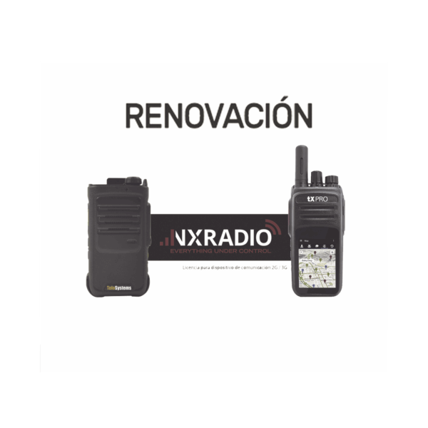 Renovacion de Servicio Anual NXRadio para Terminales Android TE320, RG360, RG750 y M6L