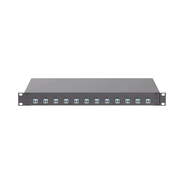 Distribuidor de Fibra Óptica, Con 12 Conectores LC Duplex (24 Fibras), Para Fibra Multimodo OM3/OM4, 1 UR