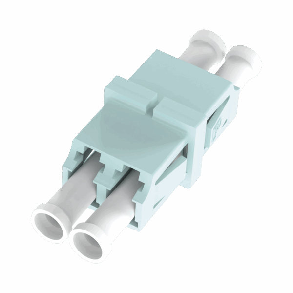Módulo Acoplador LC Duplex, Para Fibra Multimodo, Color Aqua