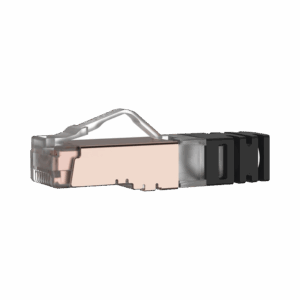 Plug RJ45 Cat6A Blindado, Para Cable Calibre 23-24 AWG, Chapado en Oro de 50 micras, Paquete de 100 piezas