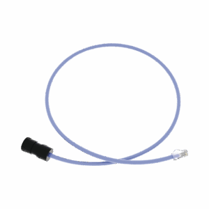 Cable de Conexión en Campo Jack a Plug RJ45, Categoría 6A, CMP (Plenum), 1 Metro, Color Azul