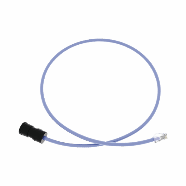 Cable de Conexión en Campo Jack a Plug RJ45, Categoría 6A, CMP (Plenum), 1 Metro, Color Azul