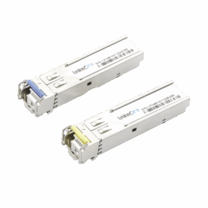 Transceptores Ópticos Industriales Bidireccionales SFP+ (Mini-Gbic) / Monomodo 1270 & 1330 nm / 10 Gbps / 10GBASE / Conector LC/UPC Simplex / DDM / Hasta 5 km / 2 Piezas
