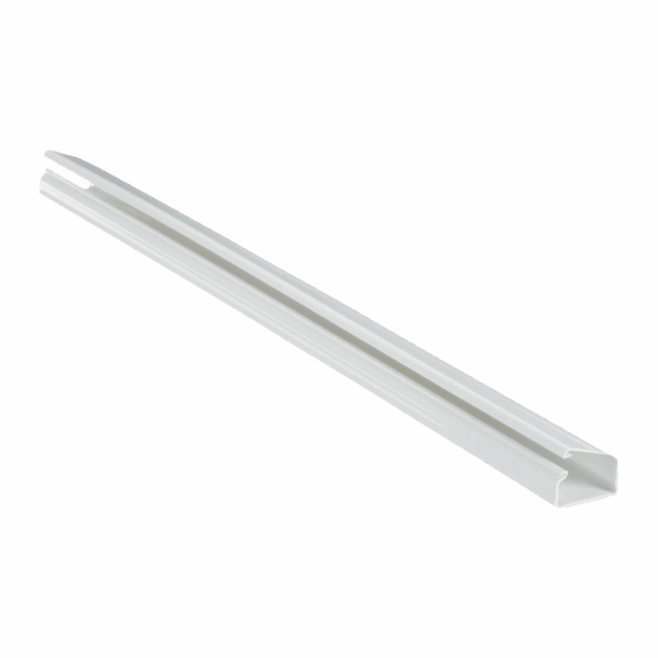 Canaleta LD10 de PVC rígido, con cinta adhesiva para instalación sin herramientas, de 38.4 x 24 x 1828.8 mm, Color Blanco